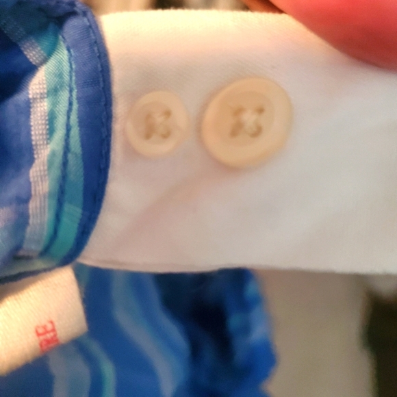 JACK WILLS UK Mens blue & teal Check Shirt button down cotton seersucker XL - Picture 10 of 10